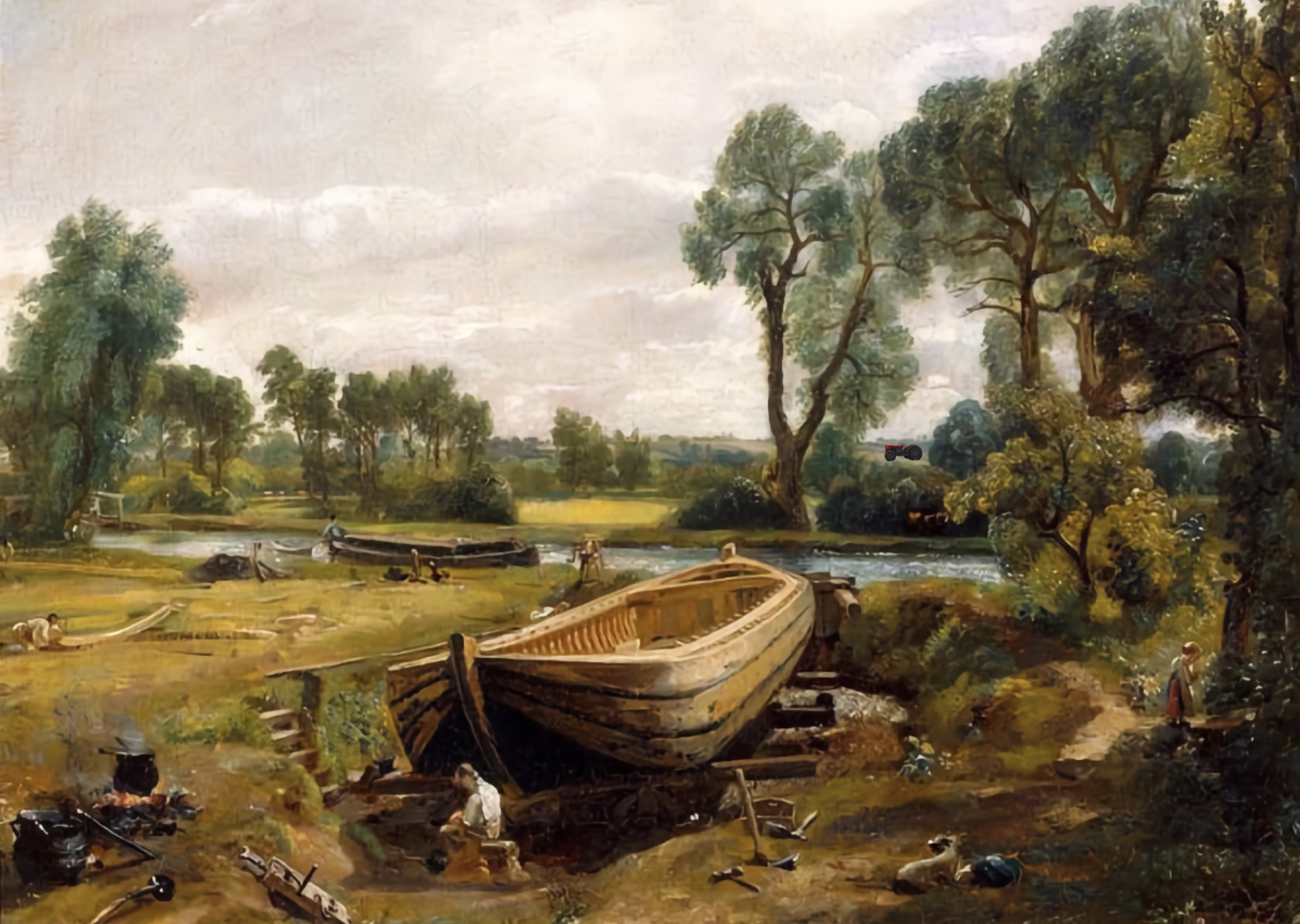 Construction d'un bateau 1815 - jeu de l'intrus (Constable)