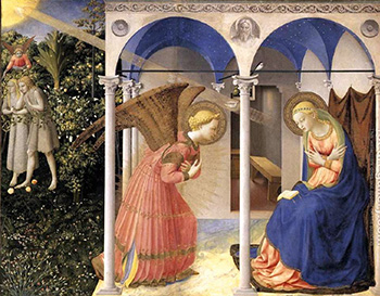 Fresque de l'Annonciation par Fra Angelico